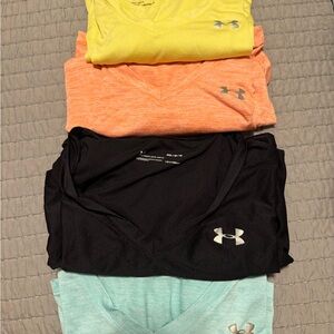 Under Armour V-Neck T-Shirt Collection - Yellow, Orange, Black, Light Blue (4)